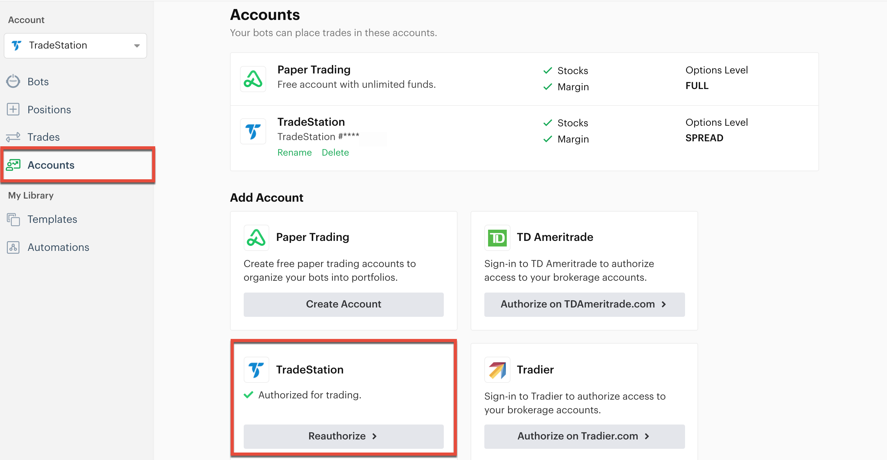 Option Alpha TradeStation Integration